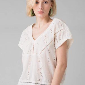 PrAna Keelie Top in Soft White - XL
